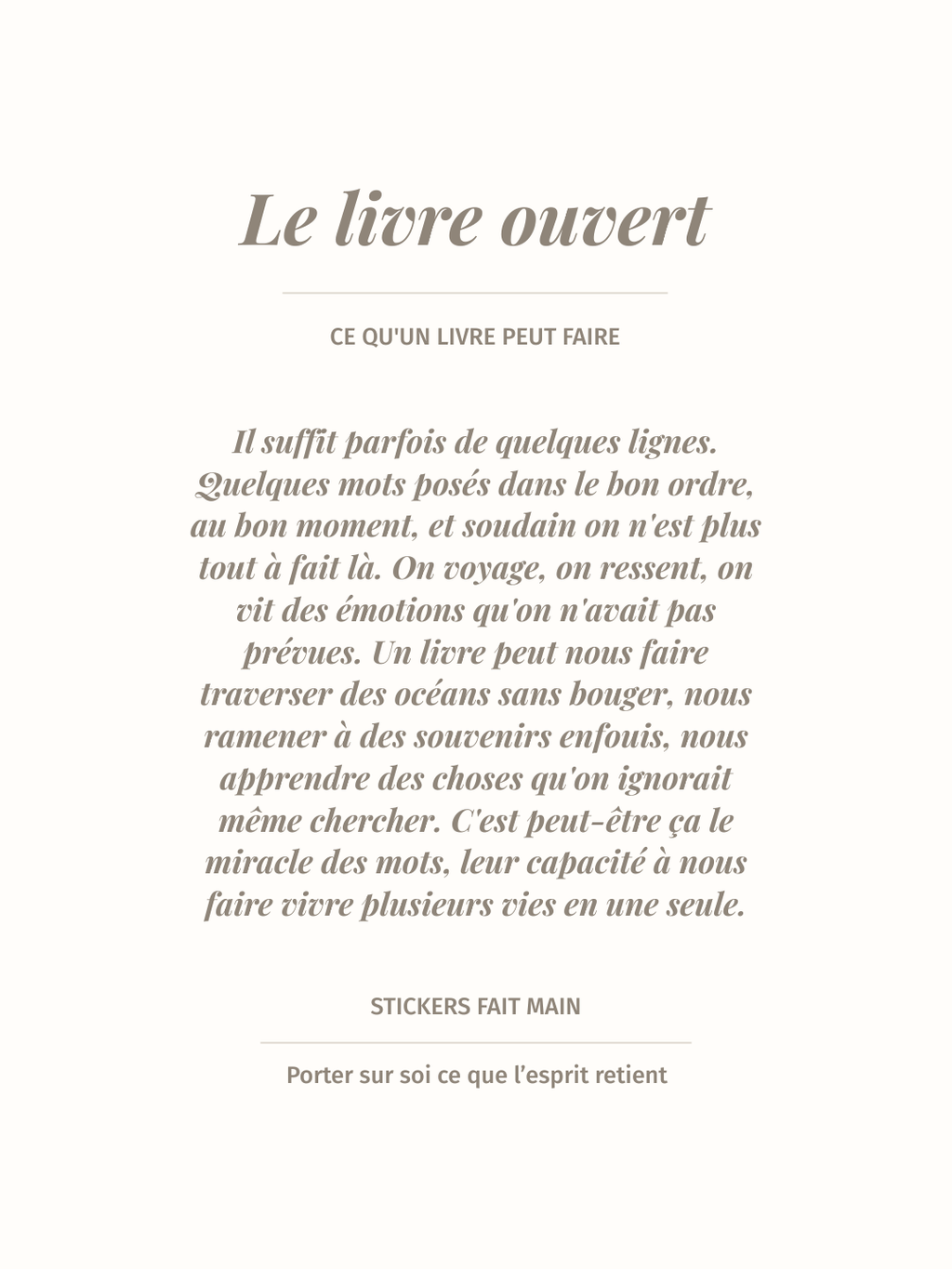 Sticker illustré d'un livre ouvert, pack Petites Histoires Noème