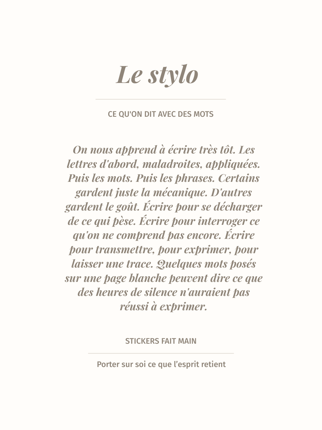 Sticker illustré d'un stylo, pack Petites Histoires Noème