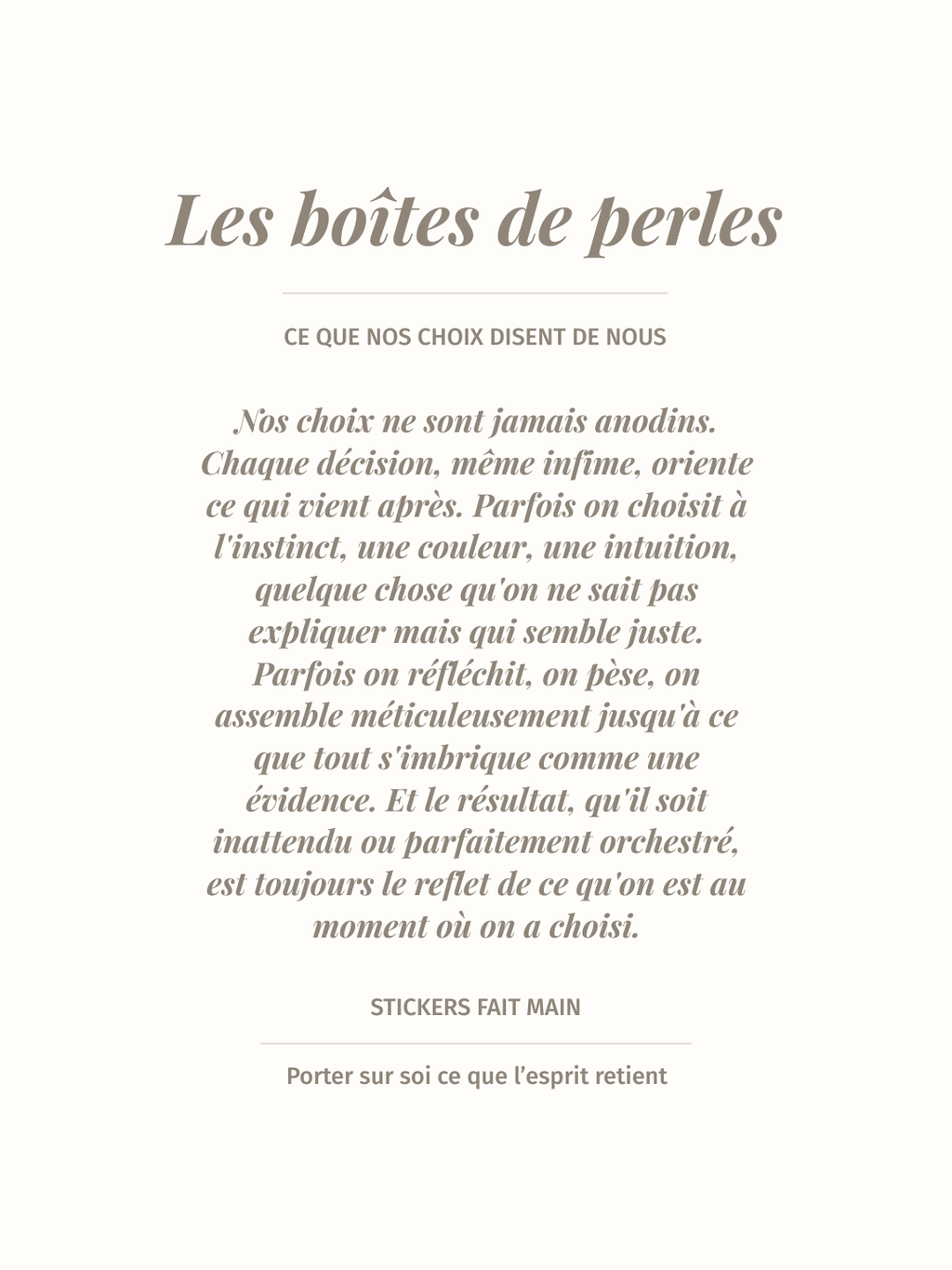 Sticker illustré de boîtes de perles, pack Petites Histoires Noème