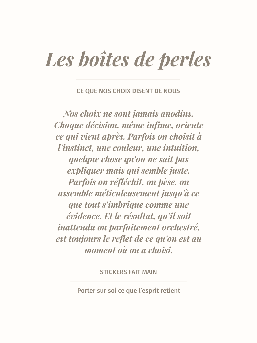 Sticker illustré de boîtes de perles, pack Petites Histoires Noème