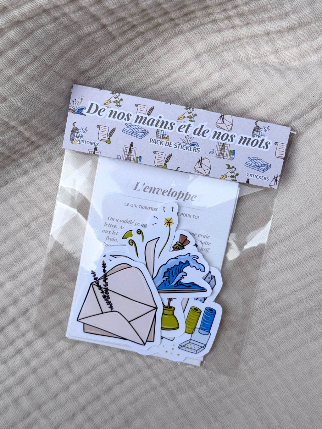 Emballage du pack de stickers Noème by elo
